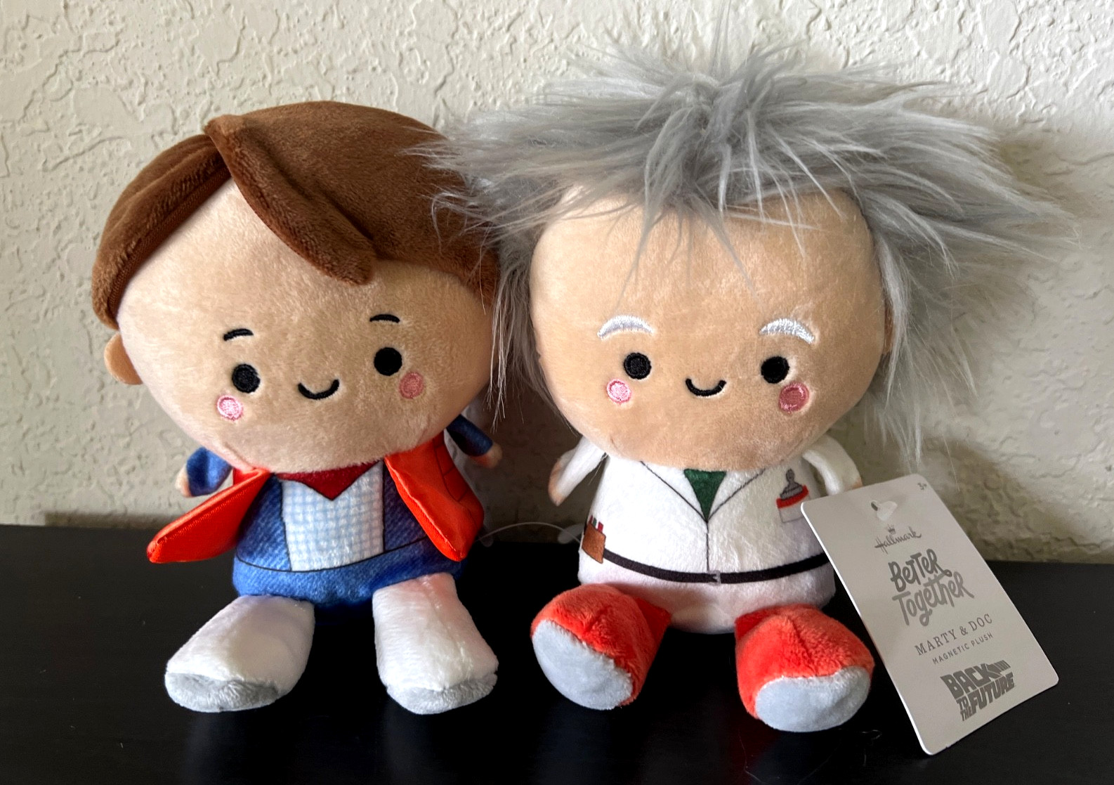 Hallmark Better Together Back to the Future Doc and Marty McFly PLUSH NEW +TAG