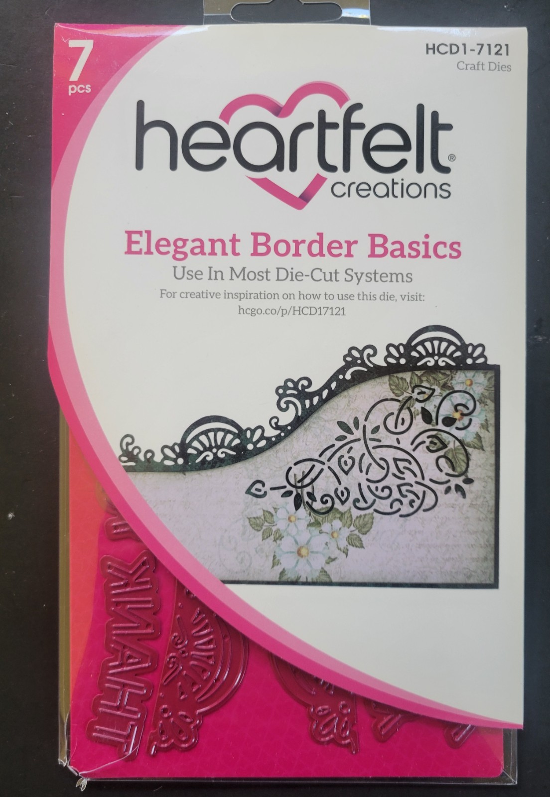 Heartfelt Creations Craft Dies HCD1-7121: ELEGANT BORDER BASICS - 7 Pieces - NEW