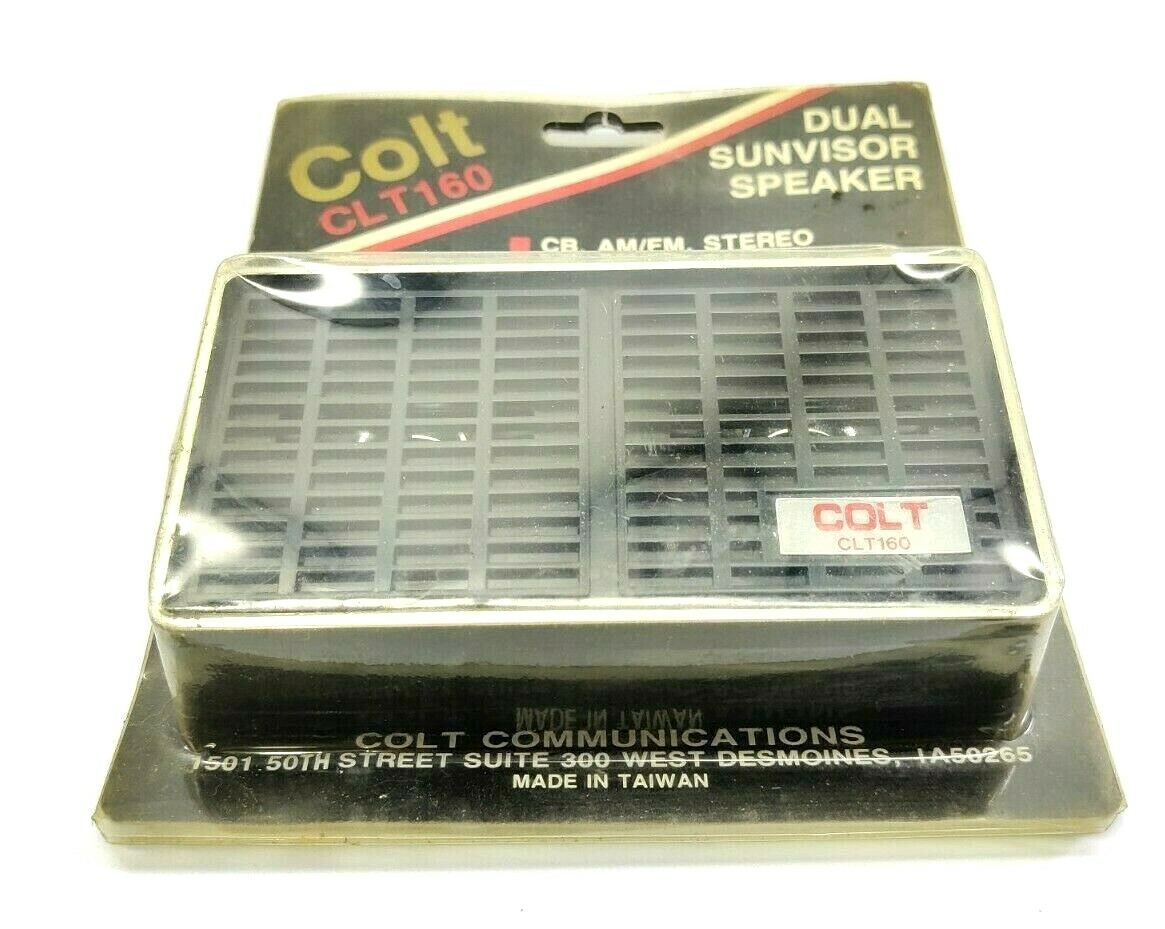 Vintage Colt CLT160 Dual Sunvisor Speaker NOS