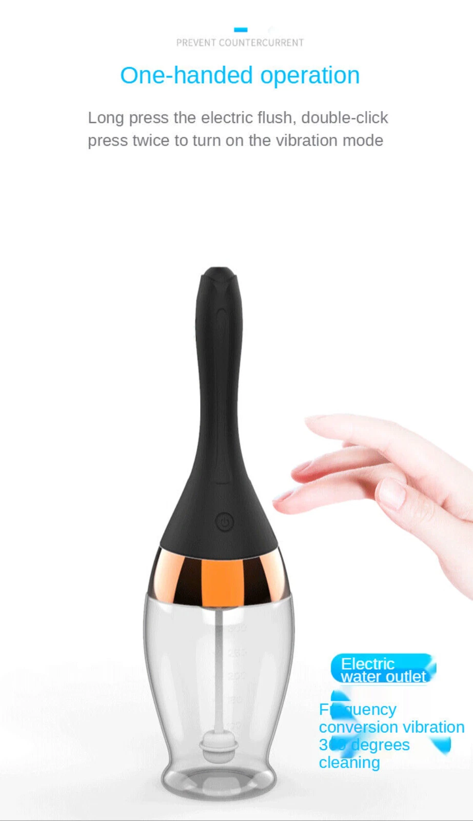 Automatic Enema Bulb Anal Vaginal Cleaner Tool Silicone Douche Cleaner Enema Kit