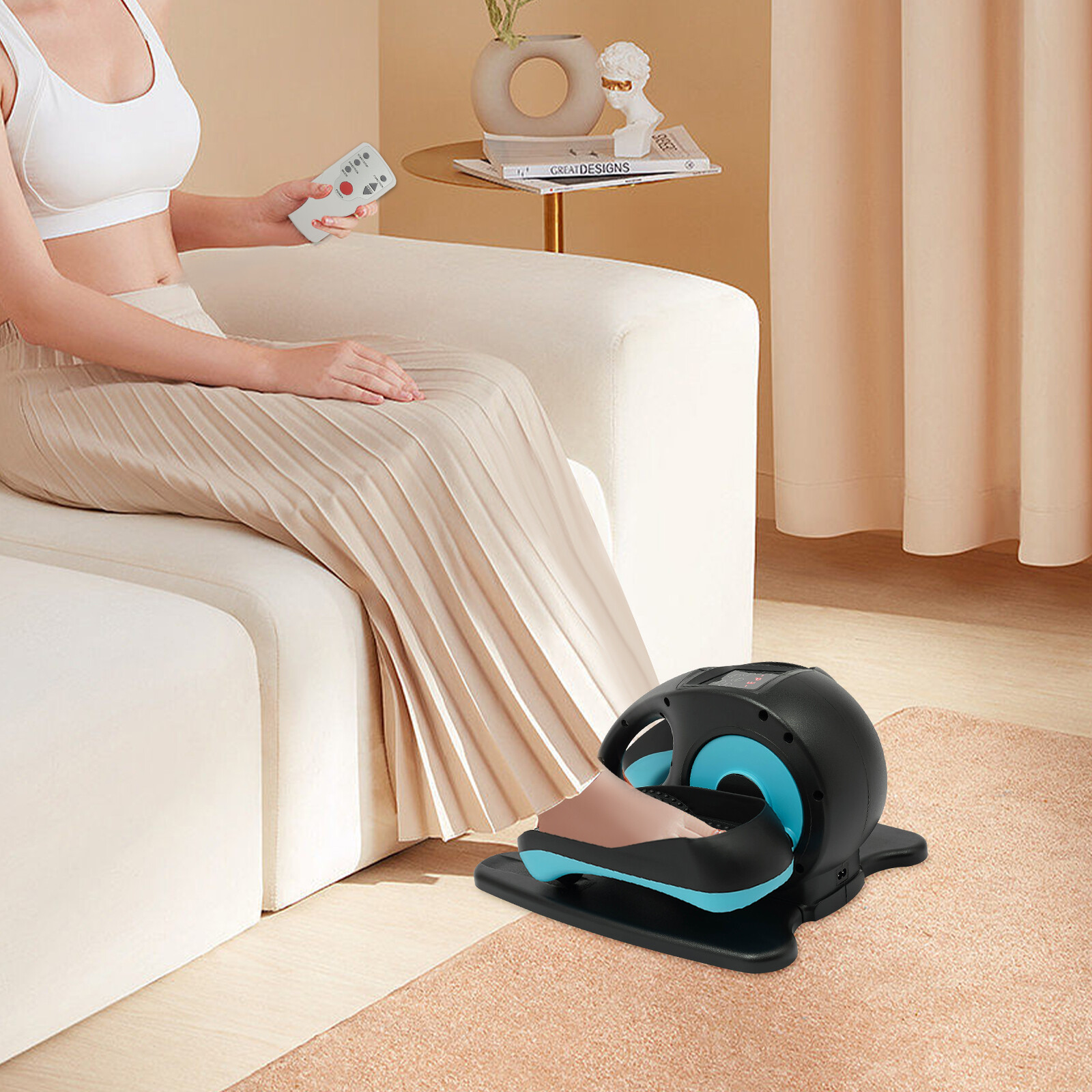 Ellipse Electric Elliptical Machine Under Desk Leg Exerciser Fully Assembled LCD