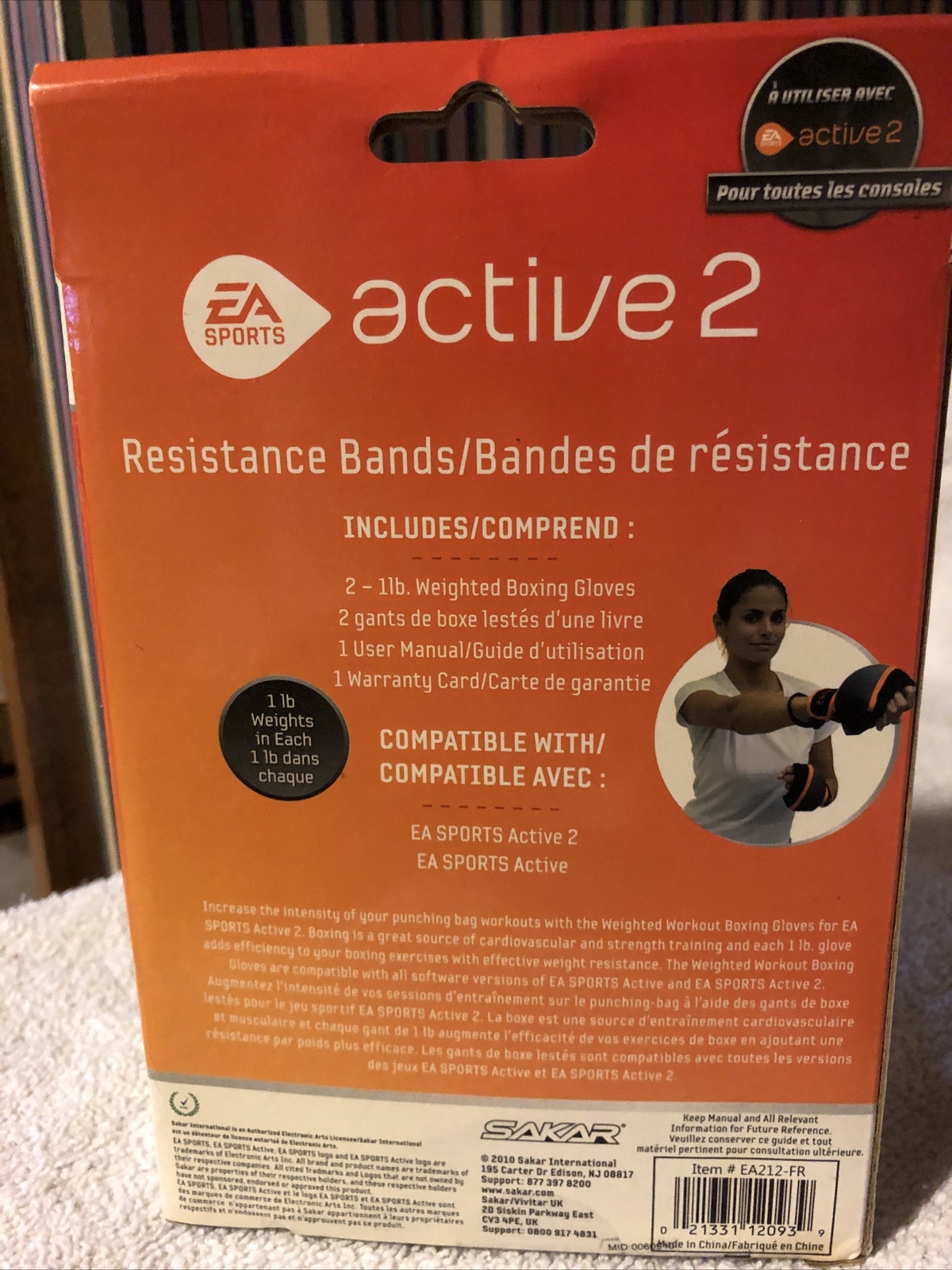 EA sports active 2 weighted workout boxing gloves