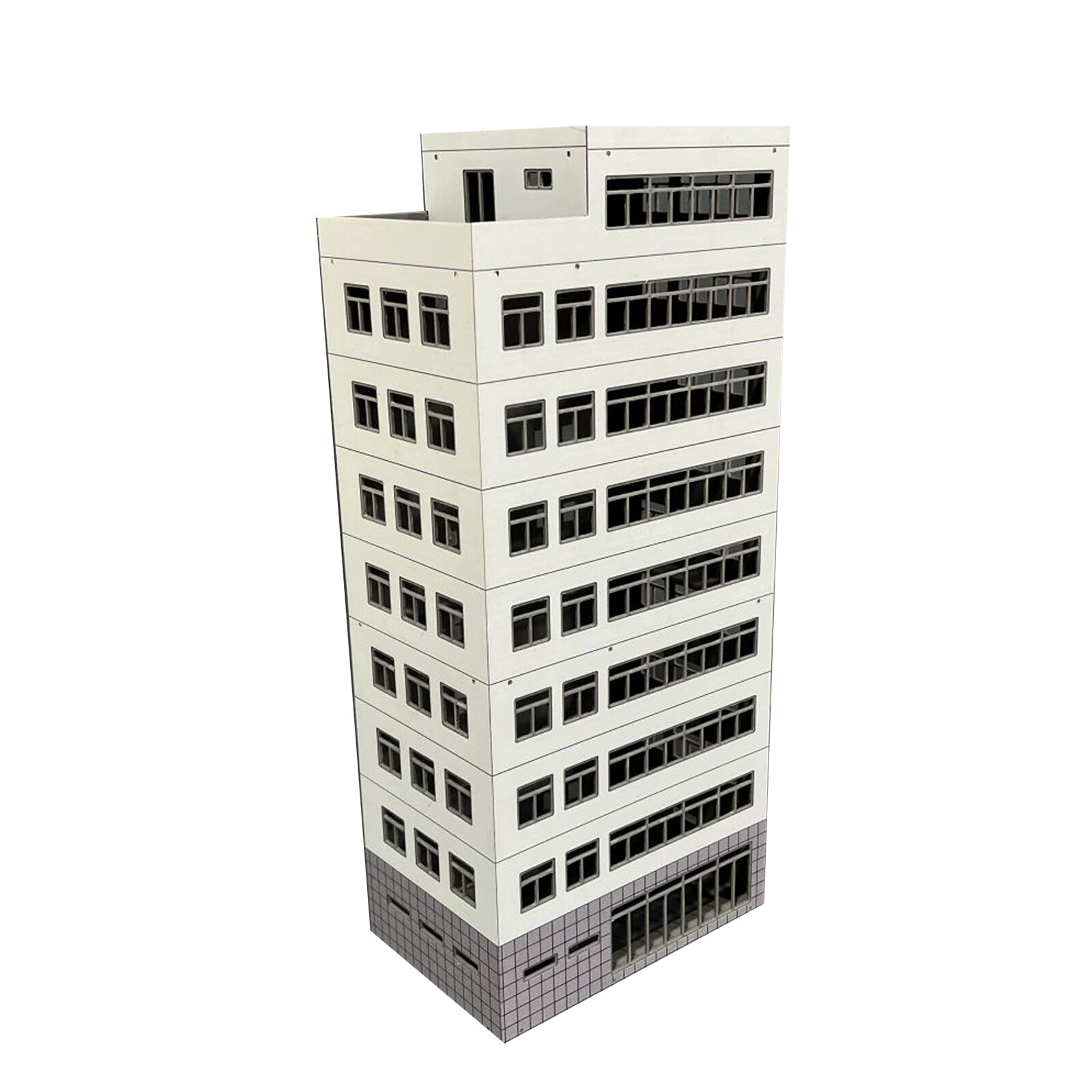 1:87 HO Scale City Scene Building Ensemble Plastic Assembled Building Models
