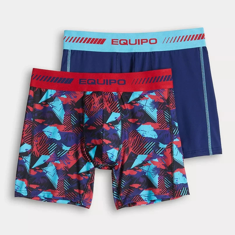Men's Equipo 2-pk. Boxer Briefs  Size Medium Red, Blue NWT