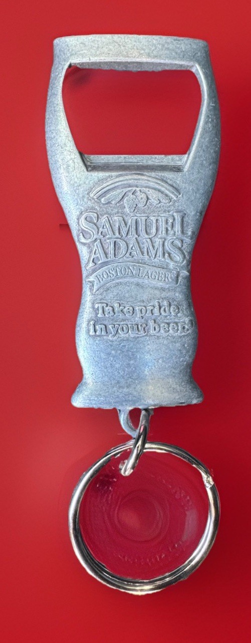 Samuel Adams Metal Bottle Opener Keychain Beer