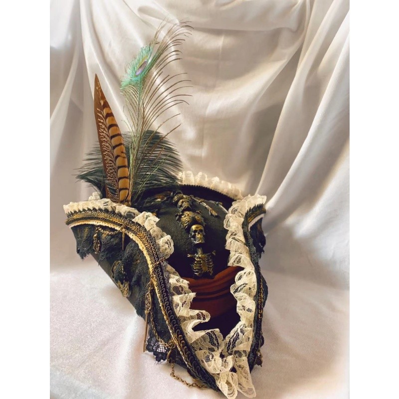 Pirates of the Caribbean Cocked Hat Pirate Headgear Cosplay Halloween Party New