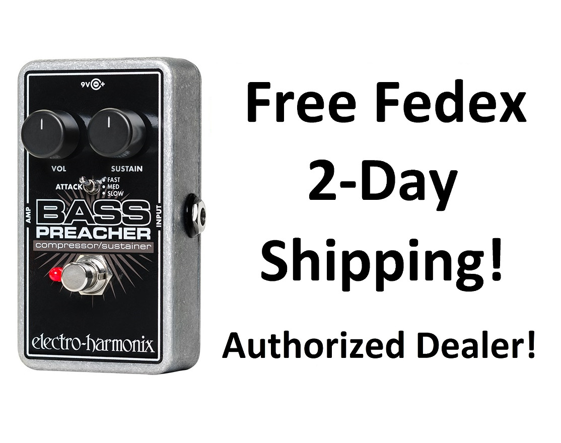 New Electro-Harmonix EHX Bass Preacher Bass Guitar Compressor Sustainer Pedal!