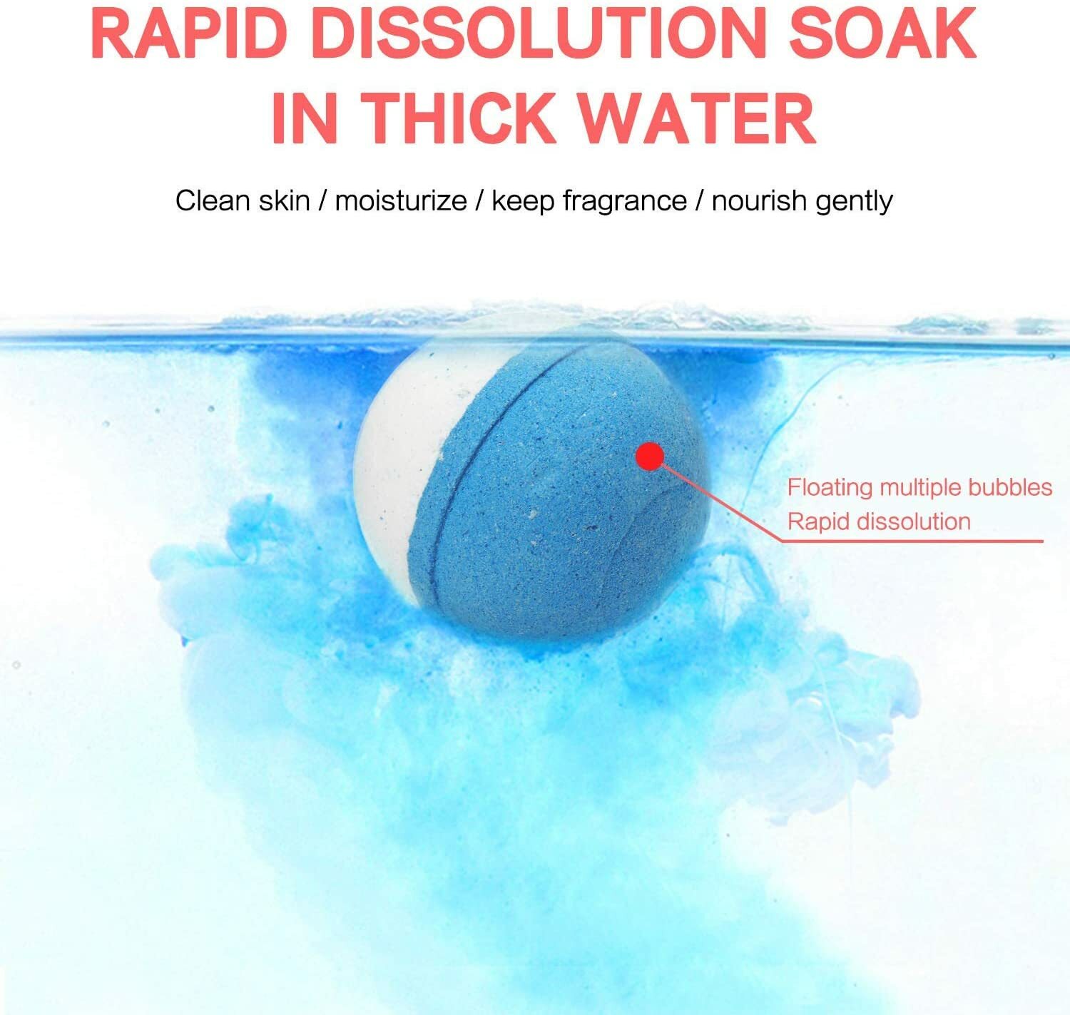 Bath Bombs, Natural Relaxing Moisturize Gifts Sets Idea Bubble Fizzy & Spa Bath