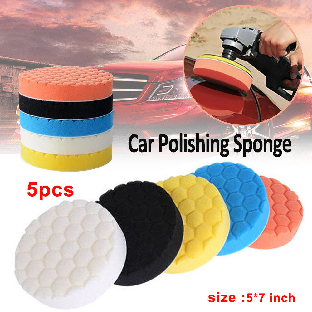 7 In Hexagonal Polished pad Sponge Buffing Waxing Polishing Pad For Car Polisher