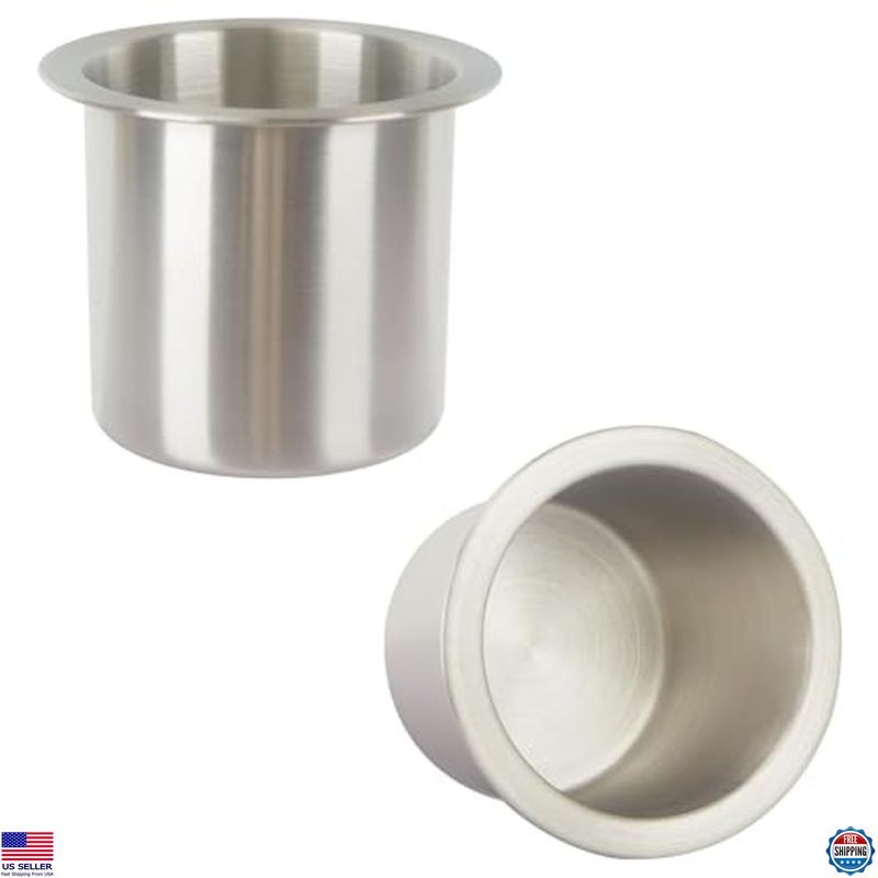 2Pcs Drop-in Cup Holder,304 Stainless Steel Automotive Cup Holders,3.3inch