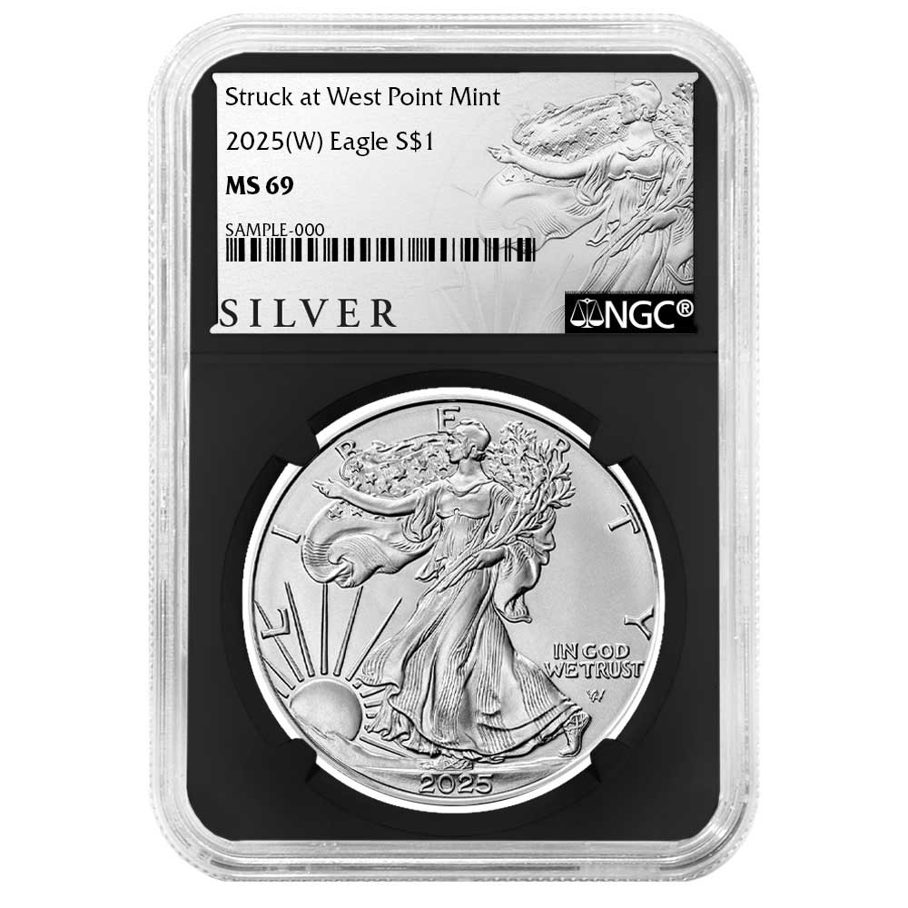 2025 (W) $1 American Silver Eagle NGC MS69 ALS Label Retro Core