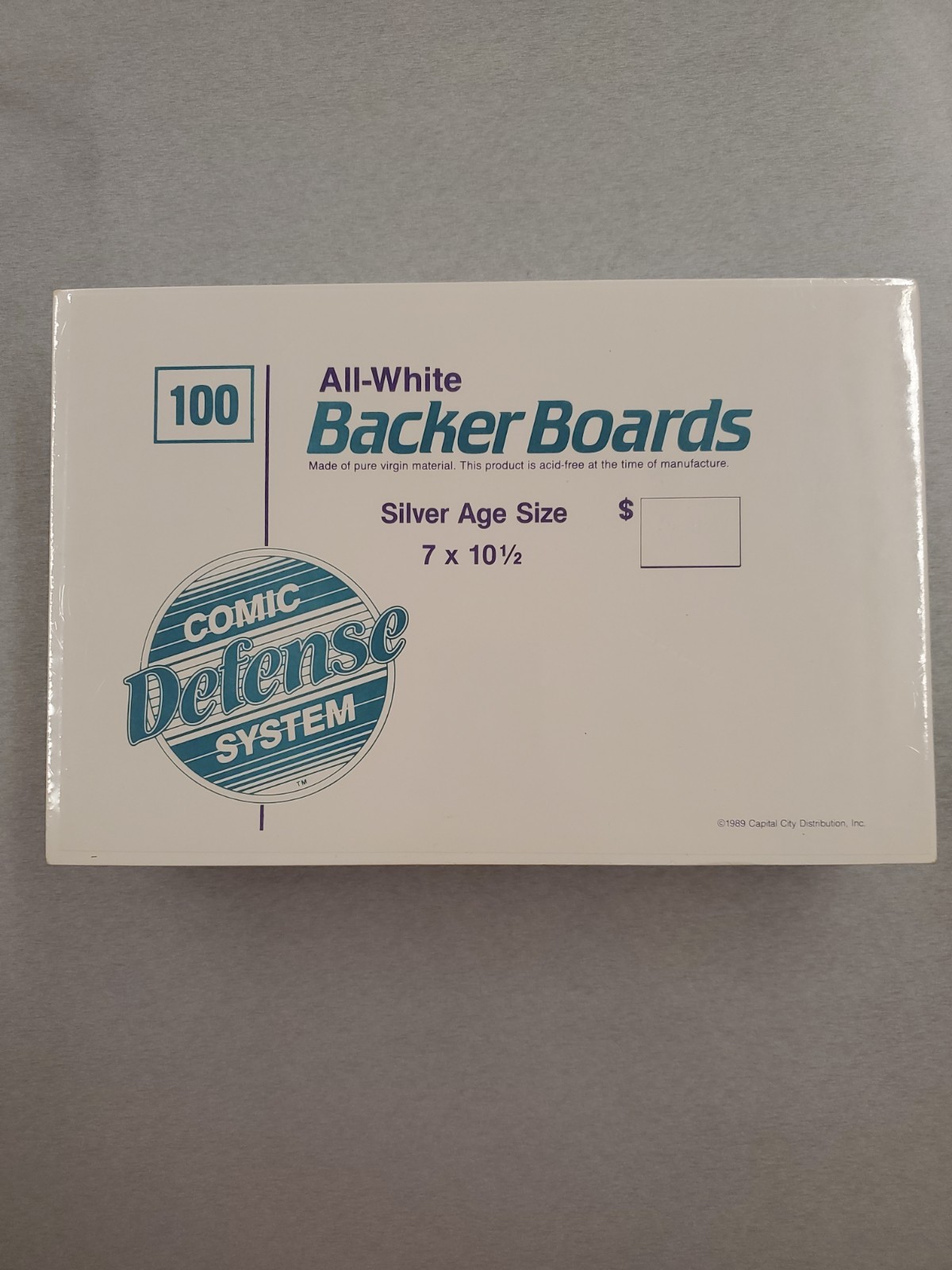 Comic Defense System - Backer Boards All White 100pc 7x10 1/2
