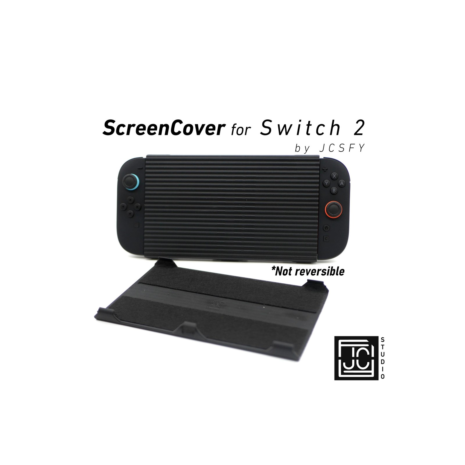 Switch 2 Screen Cover JCSFY Clip On Felt Lined Locking Shield Travel Protector