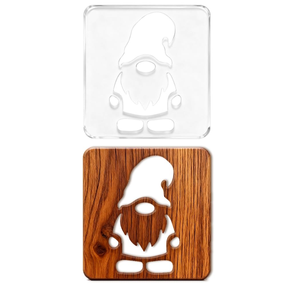 Clear Acrylic Dwarf Router Template Woodworking Inlay Pattern 7.87x7.87 Inch