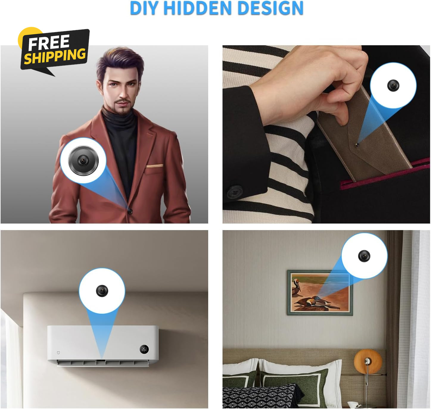 Mini Camera DIY Module HD 1080P Camera Small Wifi Security Cameras Tiny