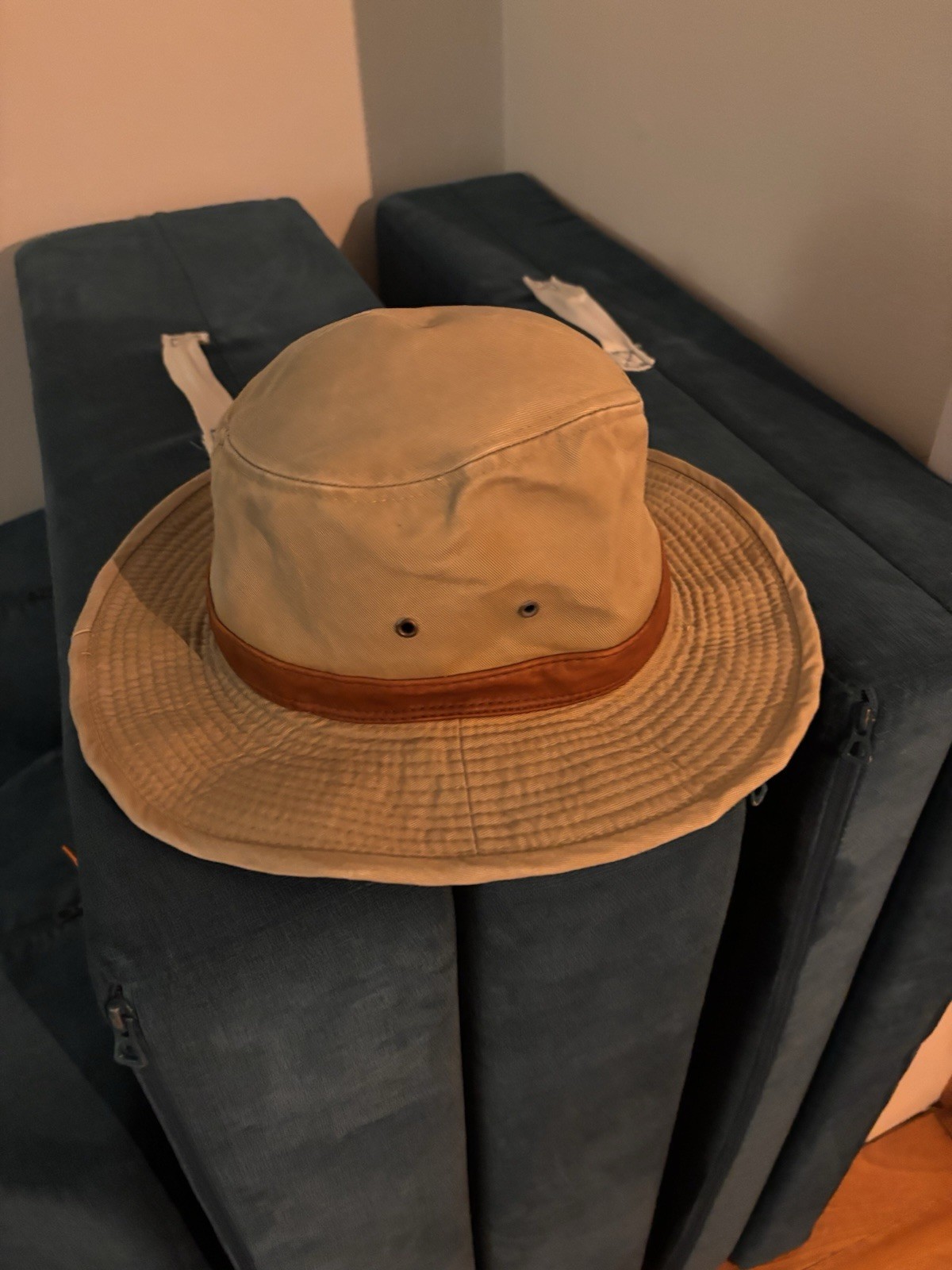 Dorfman Pacific Co. Beige Cotton Wide Brim Hat