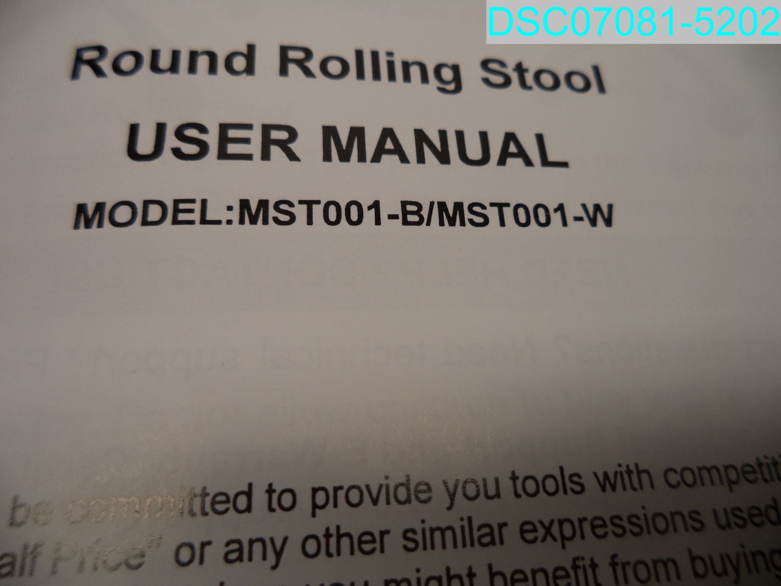 MST001-B VEVOR Rolling Stool with Wheels