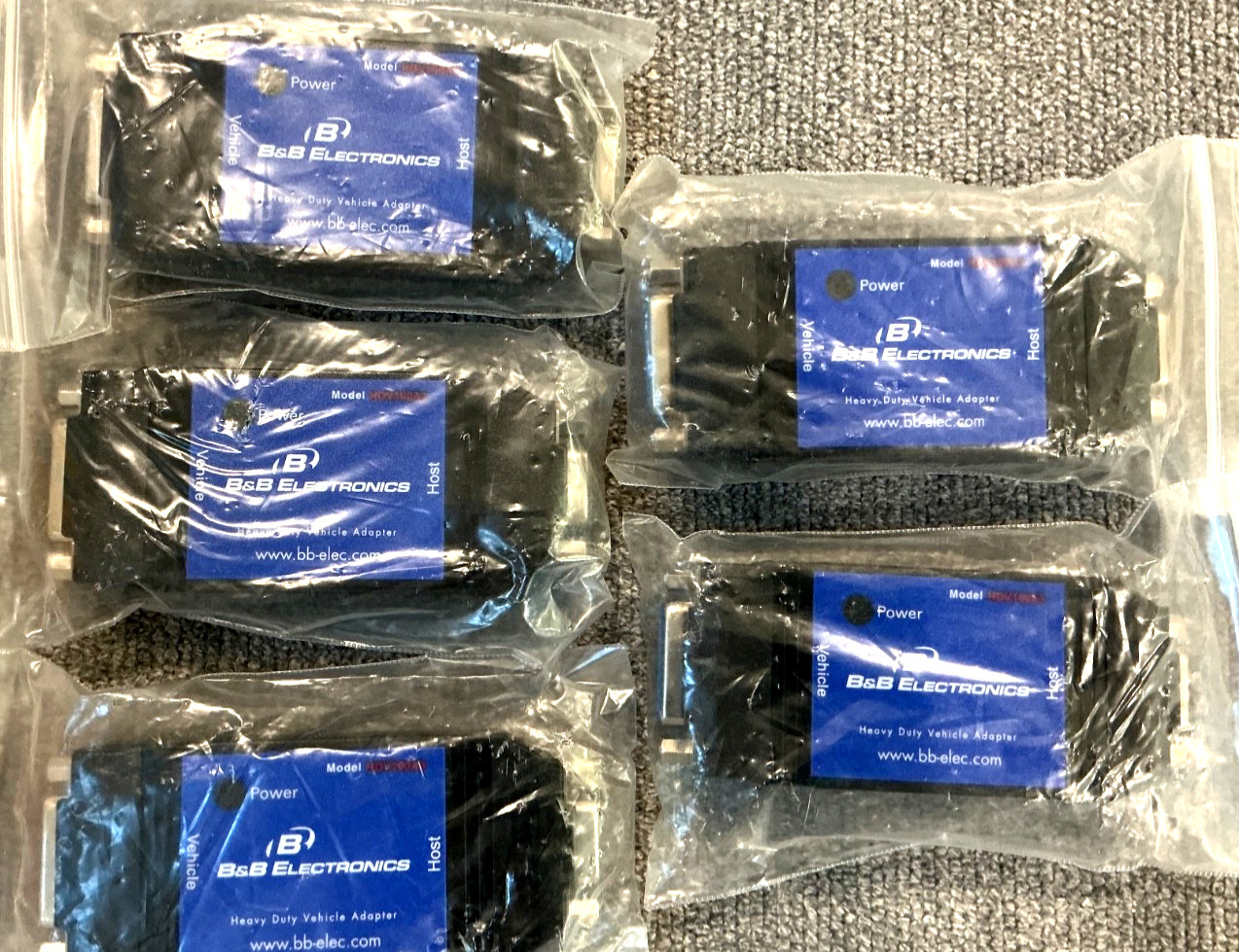 LOT OF 5 ~ B&B ELECTRONICS  HDV100A3 Heavy Duty Vehicle Adapter J1708 J1939