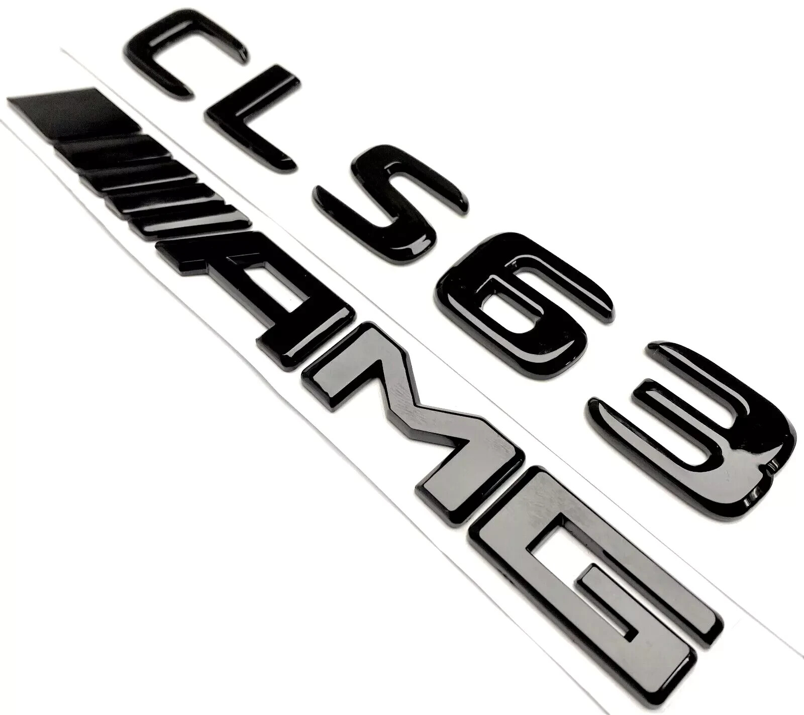 BLACK CLS63 + AMG REPLACEMENT FOR MERCEDES REAR TRUNK EMBLEM BADGE DECAL LID