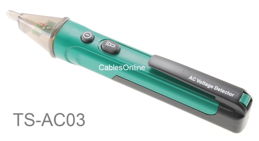 Non-Contact Voltage Detector, Light Indicator, 50V~1000V, Flashlight LED TS-AC03