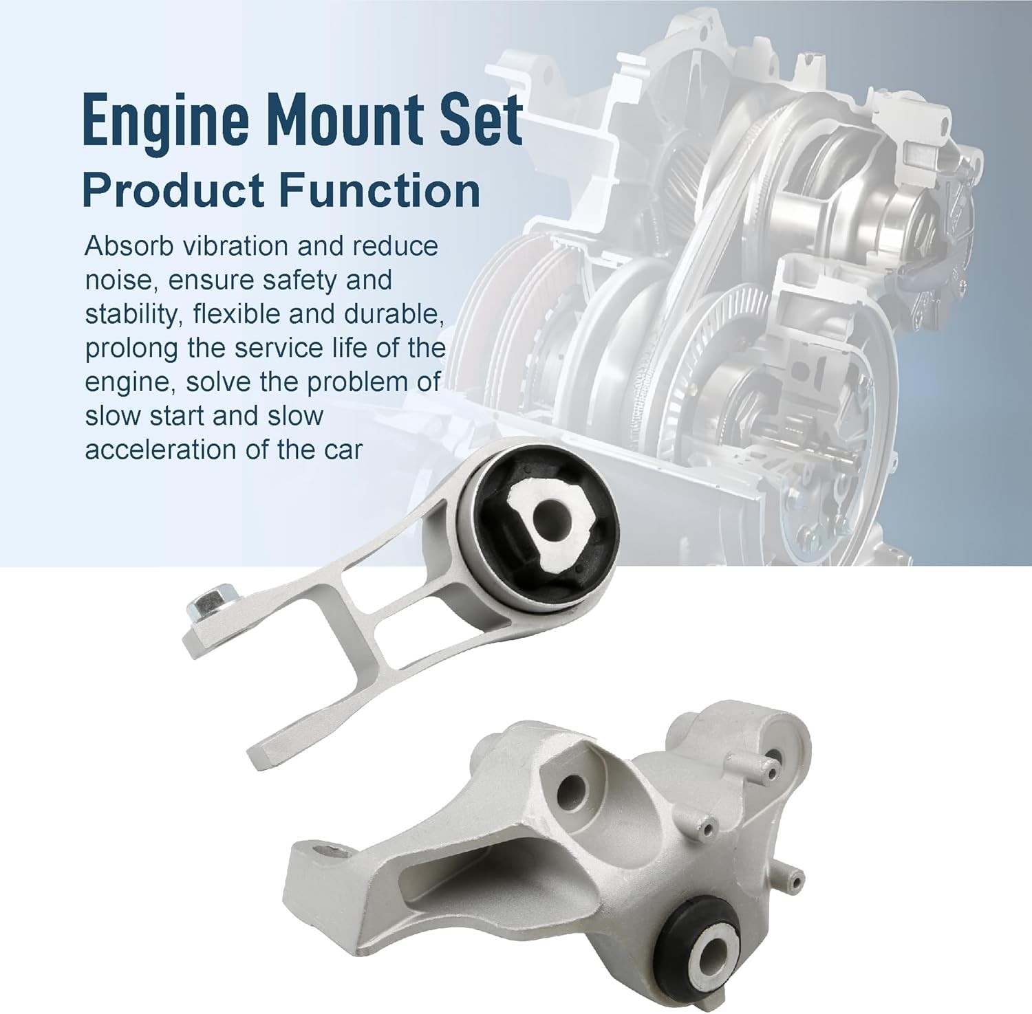 Rear Engine Motor Mount Torque Strut Mount Kit Fit For Chrysler Pacifica 3.6L...