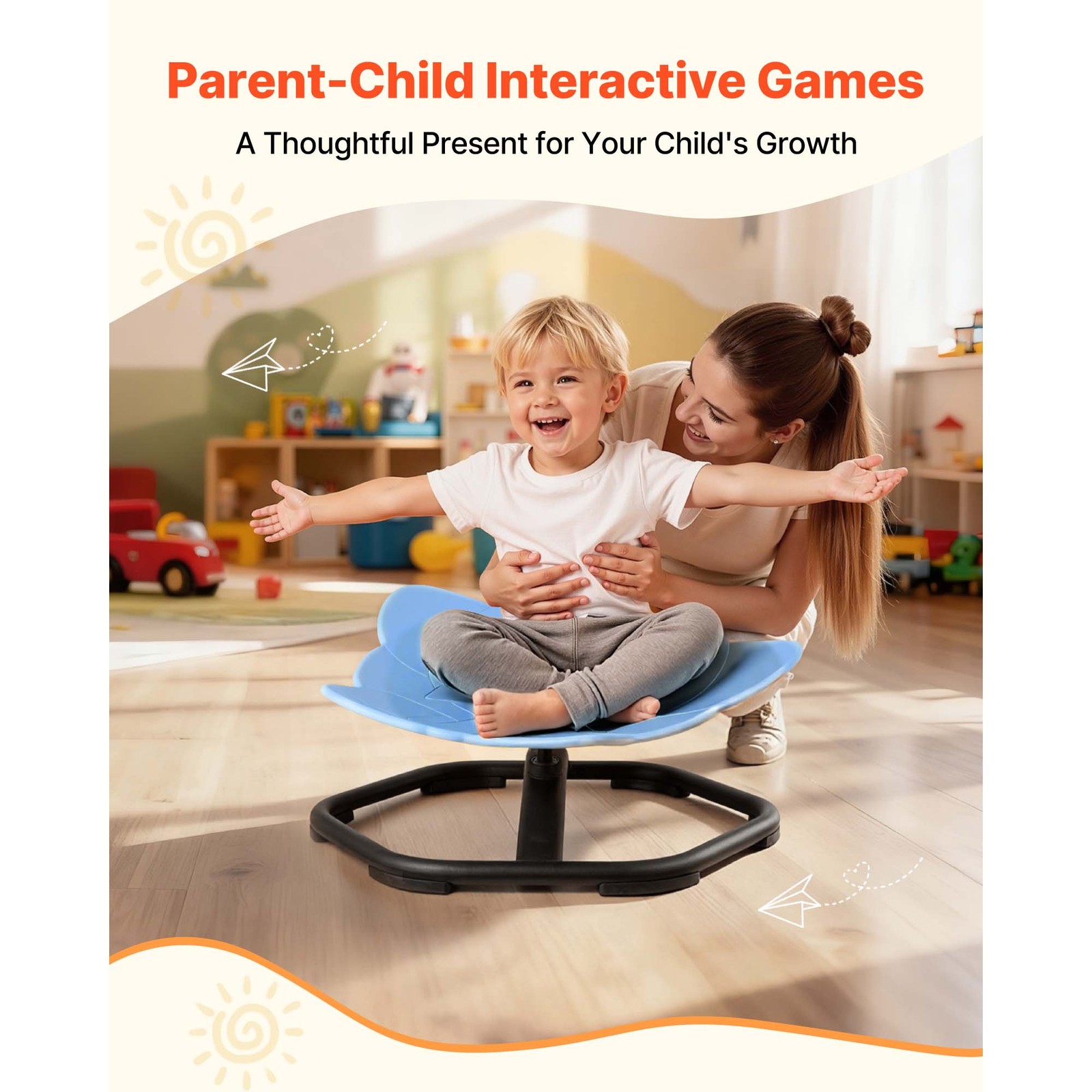 Uimoso Sensory Spinning Chair 220 lbs Capacity Elephant Design Sensory Seat
