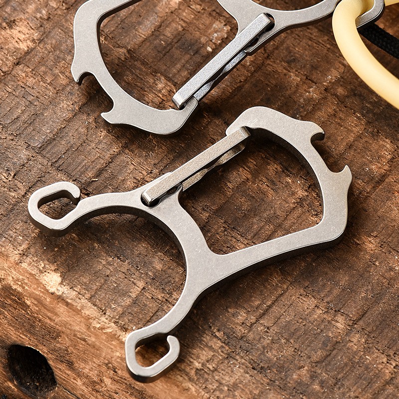 Original Titanium EDC Keychain - CNC Machined, Bottle Opener & Multi-Tool