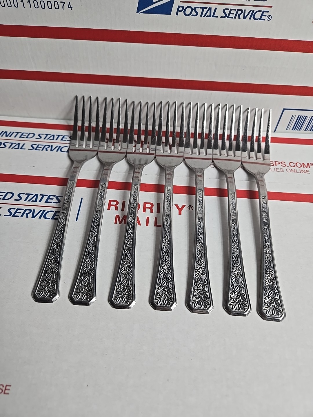 Lot Of 7-Stanley Roberts Forks Stainless Flatware Bayberry