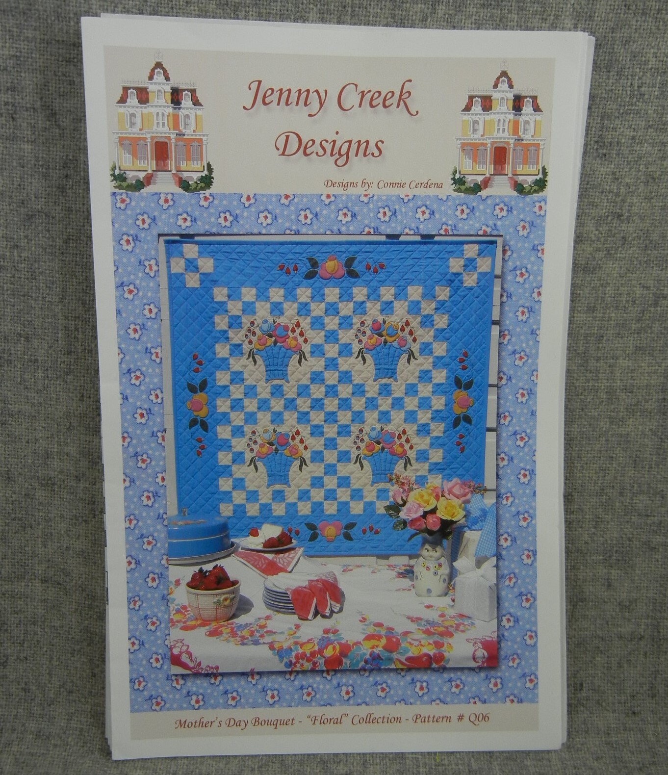 Mothers Day Applique Quilt Pattern Jenny Creek Designs Wall Hanging Uncut Floral