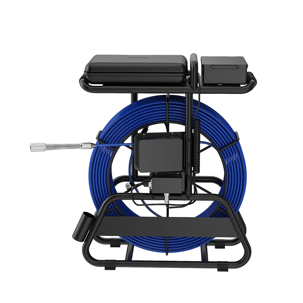 100m Sewer Pipe Inspection Camera 512hz Self-leveling Pipe Camera 10" Display
