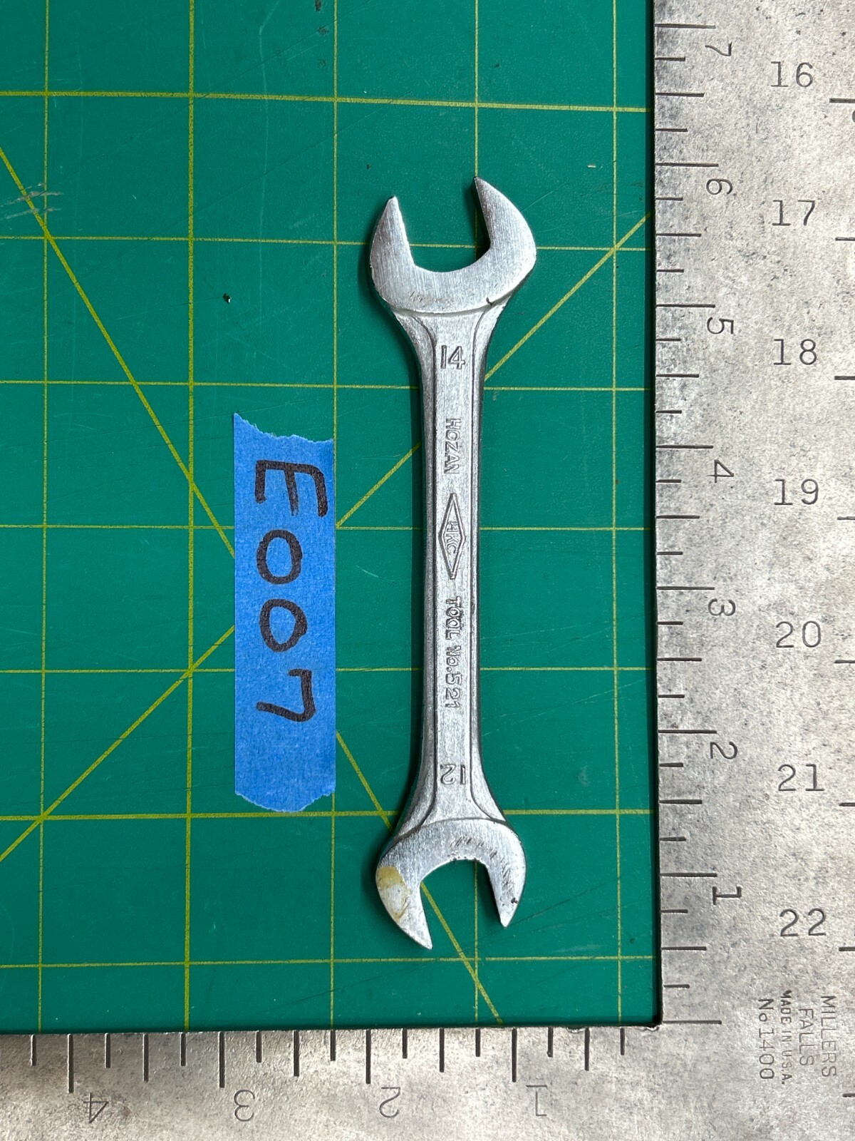 Vintage Hozan HKC No.521 12x14mm Open End Wrench Tool – Made in Japan