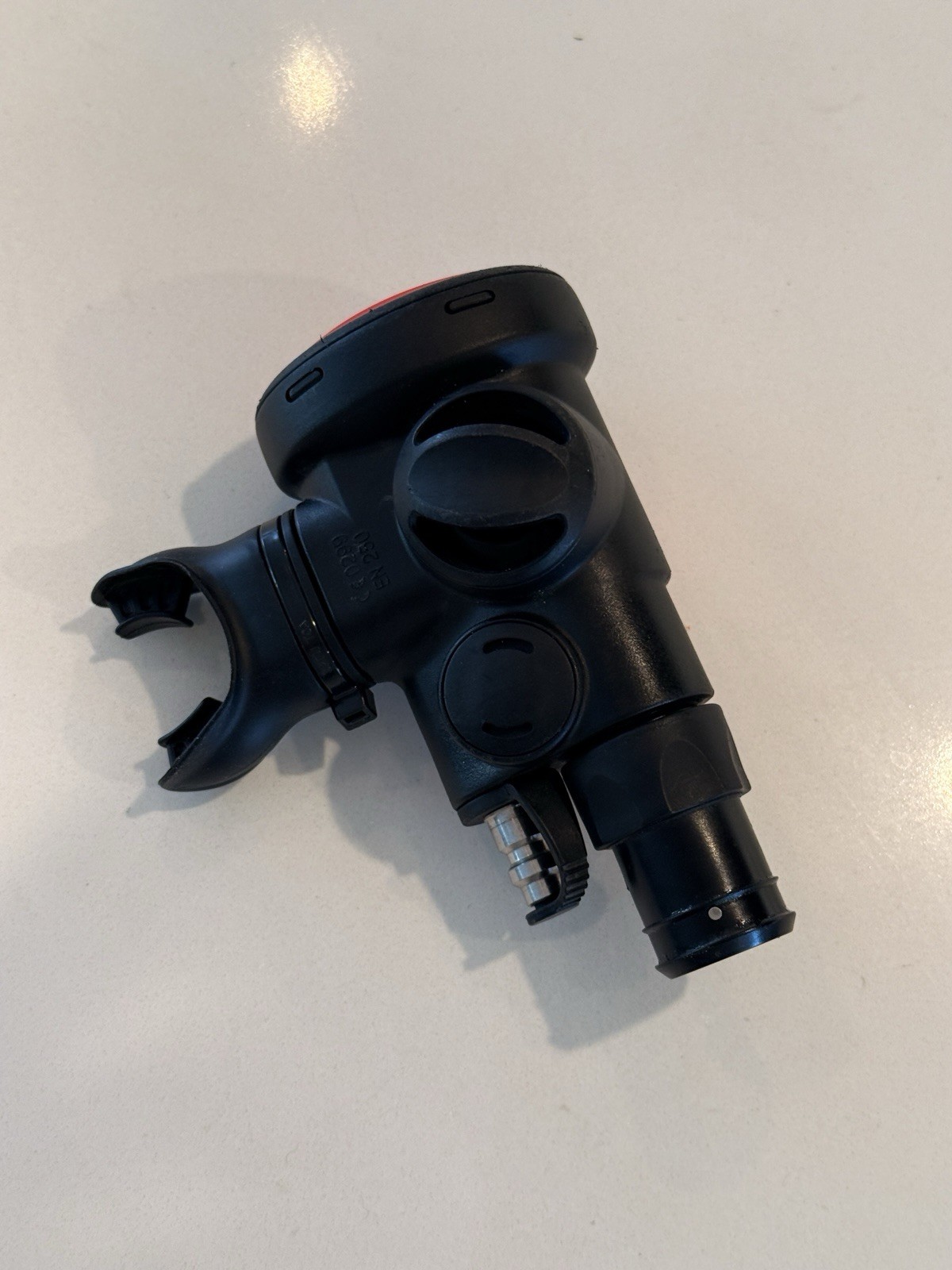 Atomic SS1 Octo Inflator Secondary Scuba Dive Regulator Backup - Red stainless