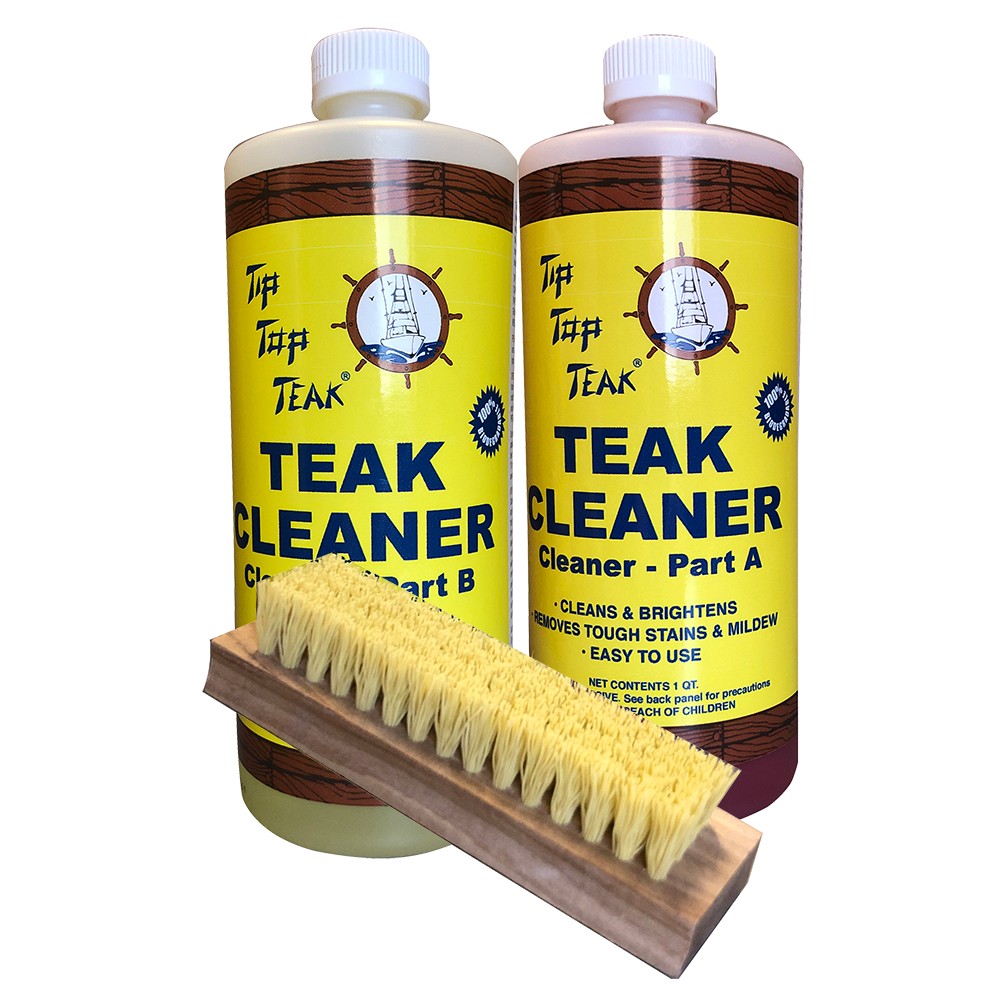 Tip Top Teak Cleaner Kit Part A & Part B w/Brush TK860 UPC