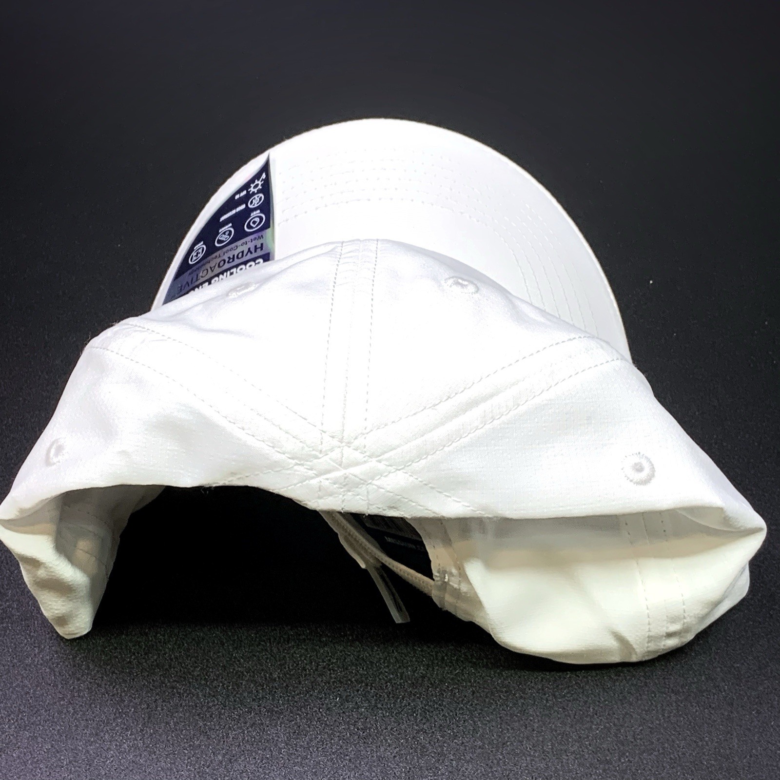 Cooling UPF Performance Hat White Unisex One Size Sweat & Water Activated NEW!