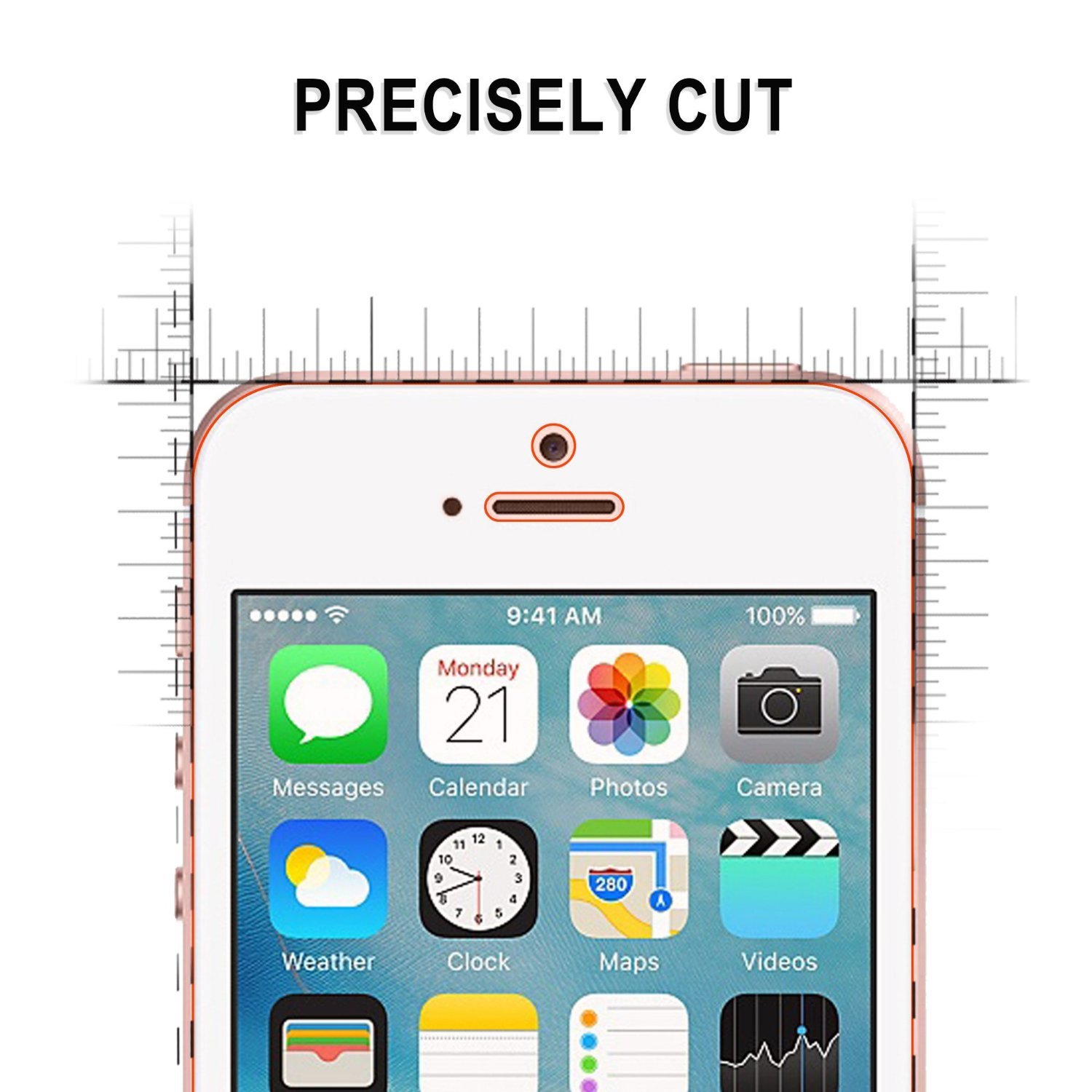 iPhone SE, 5, 5S, 5C Premium HD Clear (Invisible) Screen Protector (3 Pack)