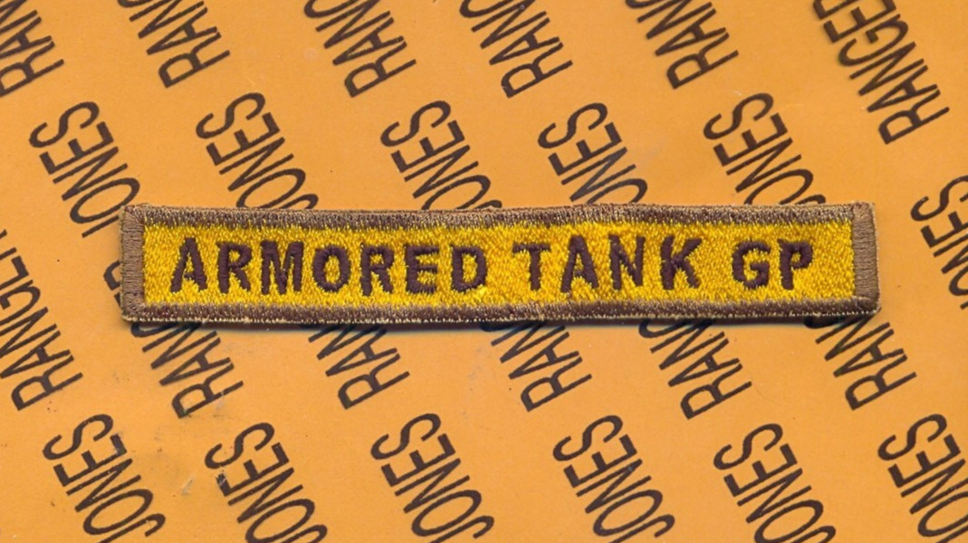 US Army "ARMORED TANK GP" Armor Tank Group AIB AFA ~4" tab patch c/e