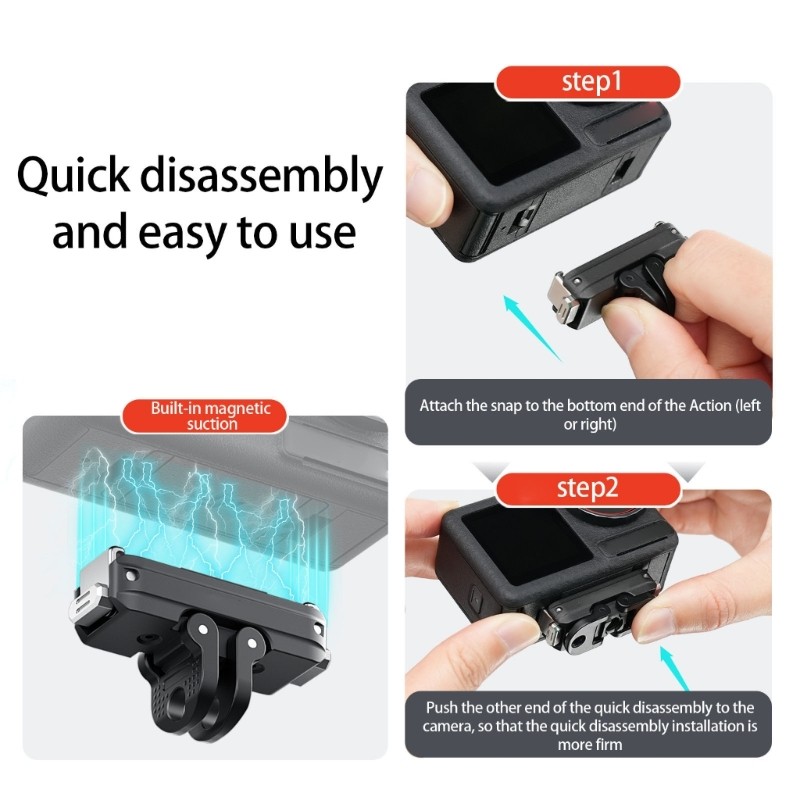 Quick Release Camera Base Lightweight Aluminum for Action 5P/4/3
