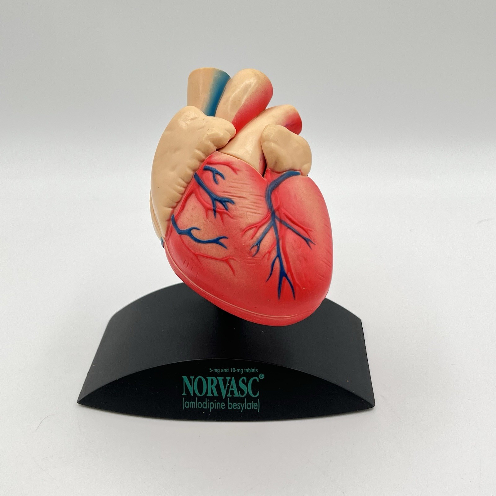 Vintage Model Human Heart Stent Norvasc Stand 1997 Drug Rep Pharma Merch