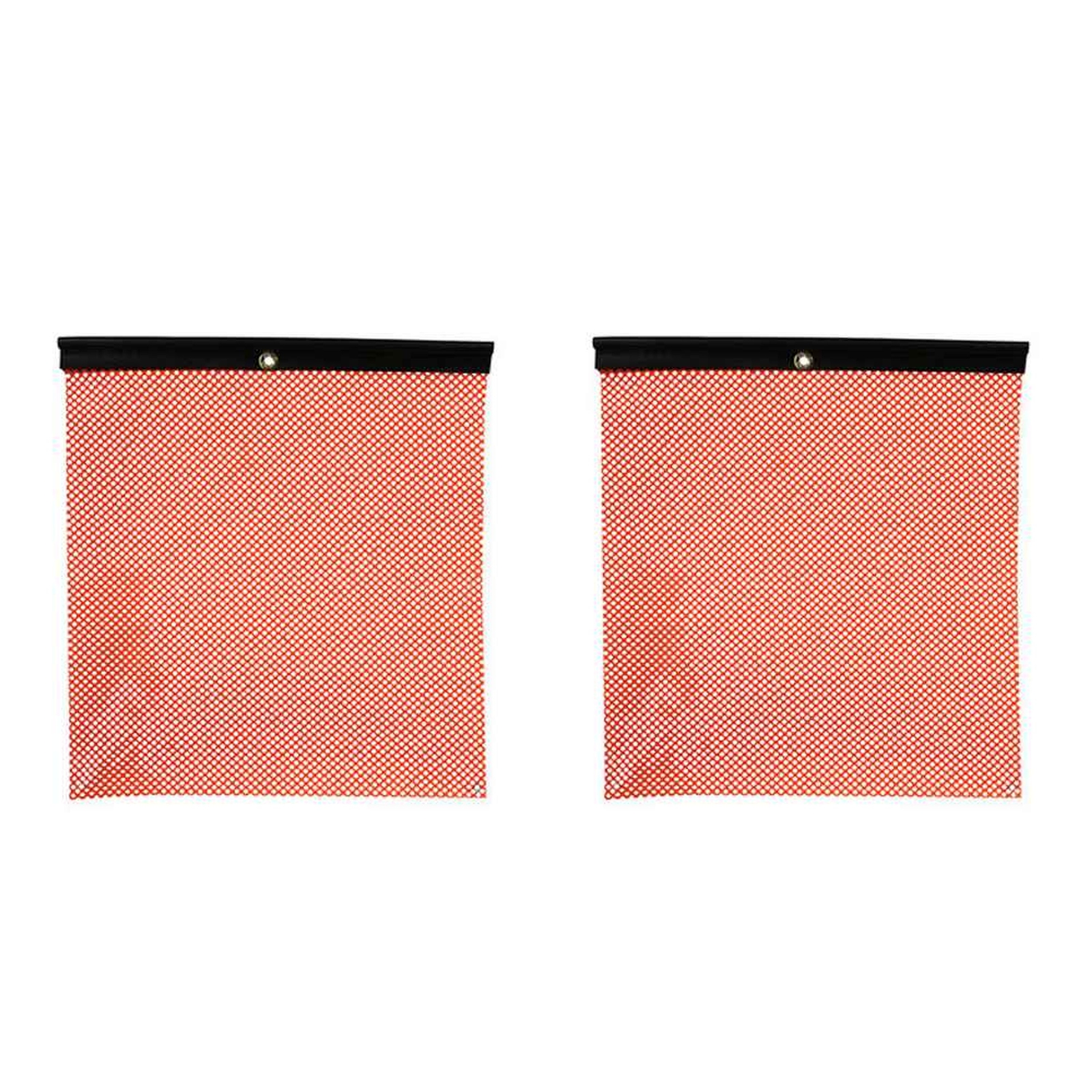 Orange Jersey Mesh Safety Flag w/Vinyl Welt: 18" X 18"- DOT Compliant - 2 Pack