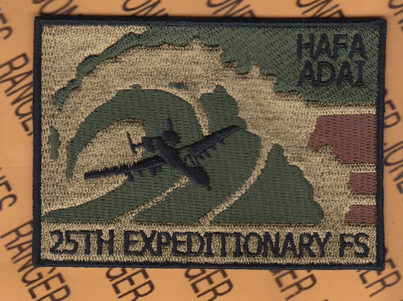 USAF Air Force 25th Fighter Sq FS A-10 HAFA ADAI ~4" OCP No HOOK patch c/e