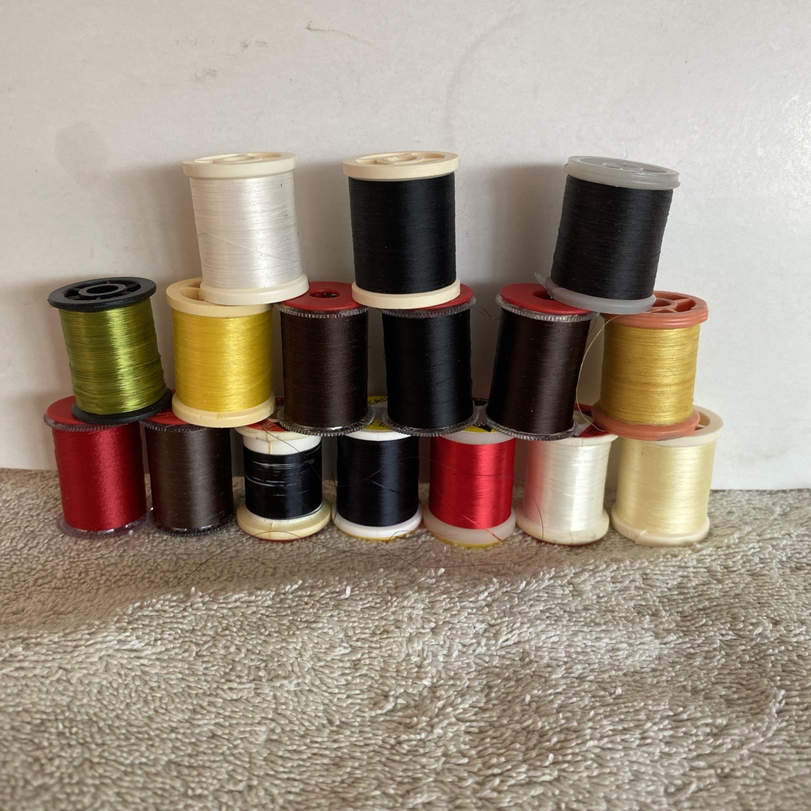 Lot of 10 Spools of Fly Tying Thread From Danville New