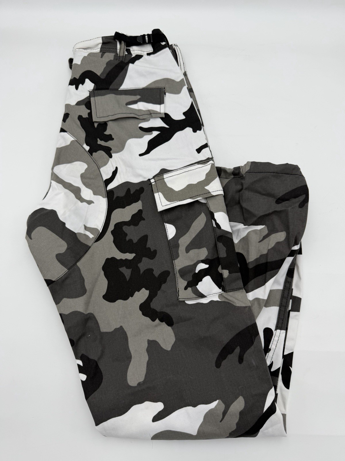 Rothco BDU Urban Rocker Camo Pants Small Black Gray White Tactical Cargo Grunge