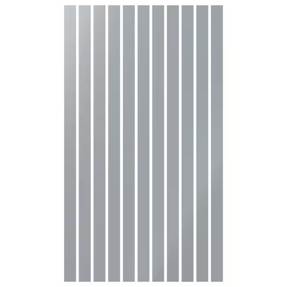 Adjustable Slat Wall 1/8 In. T X 4 Ft. W X 8 Ft. L Grey Acrylic Decorative Wall