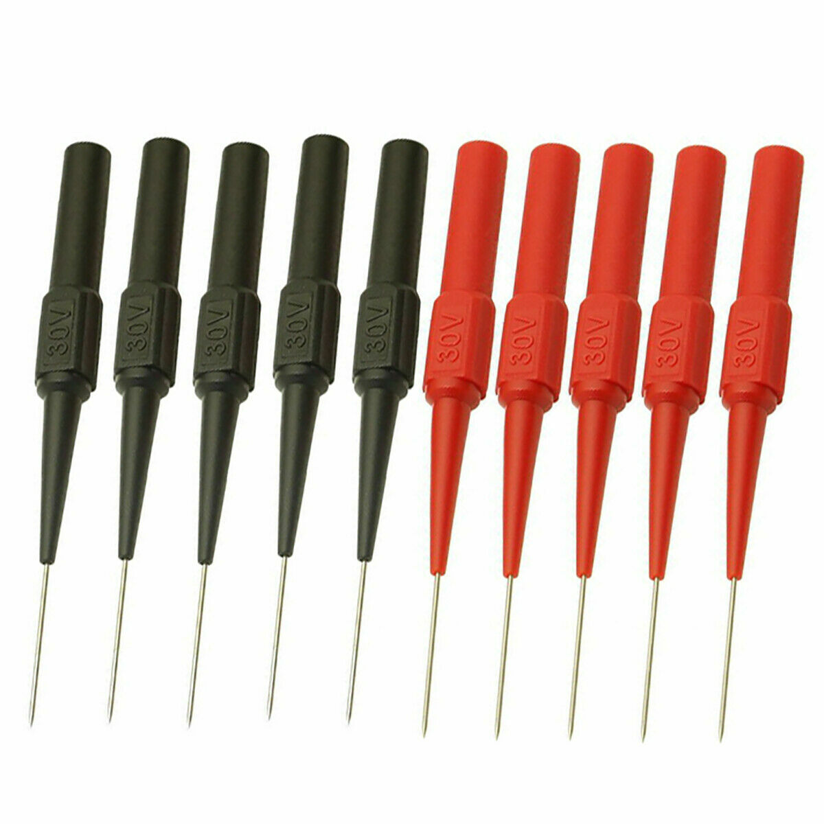 10PCS Needle Tipped Tip Multimeter Probes Test Leads For 4mm Socket Banana Plug