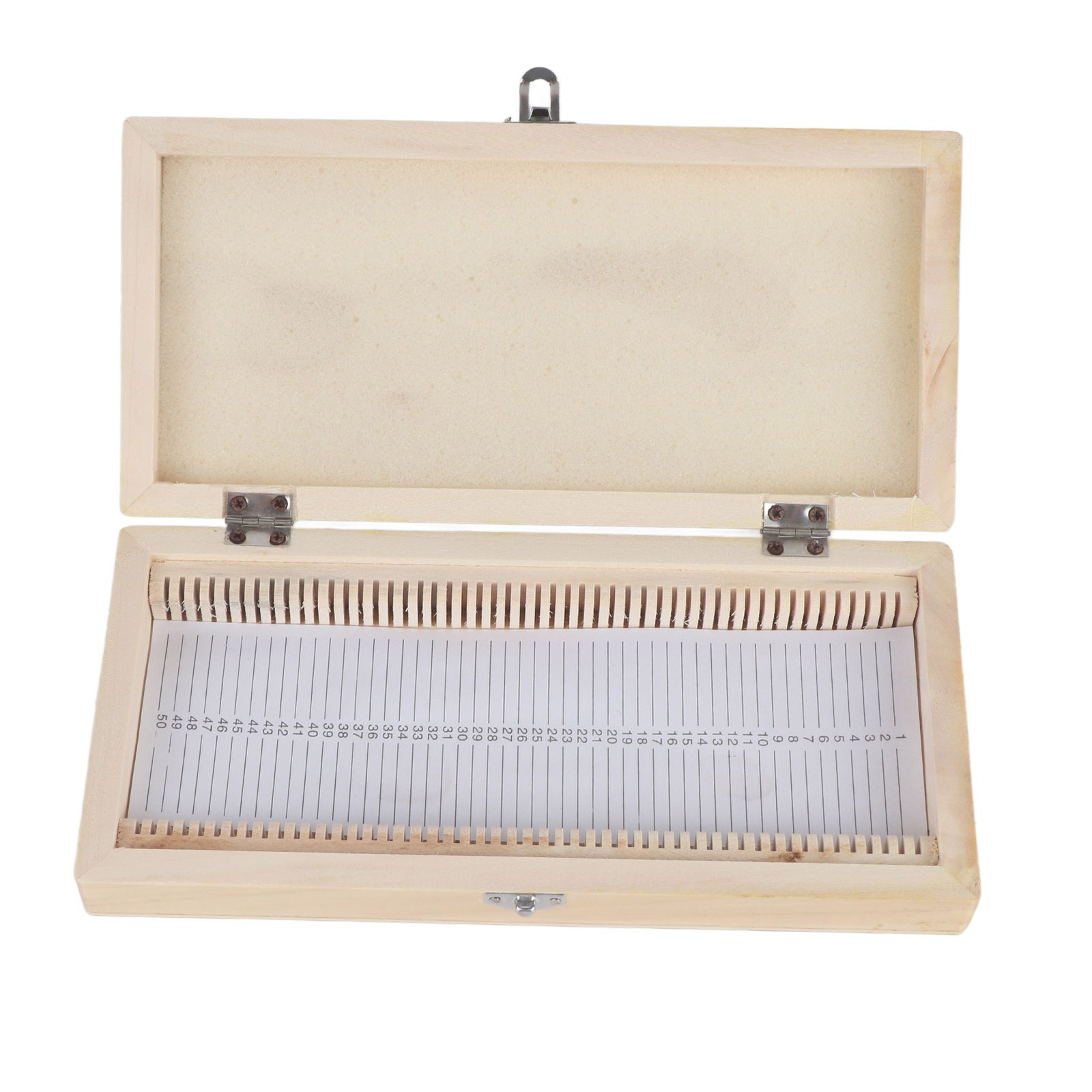 50PCS Biology Wooden Microscope Slide Box For Slice Collection Excellent