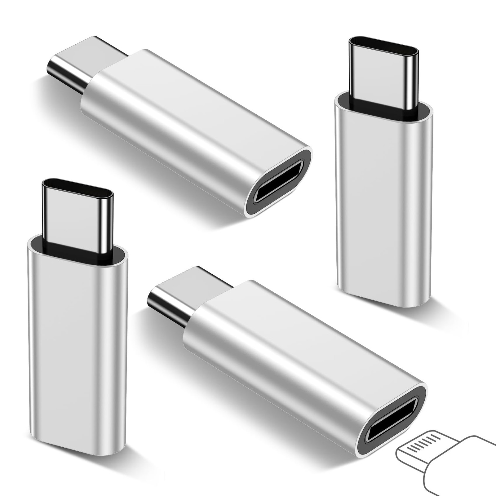 𝟒𝐏𝐚𝐜𝐤 𝐔𝐩𝐠𝐫𝐚𝐝𝐞𝐝 Lightning to USB C Adapter for iPhone 17/16/15 Se...