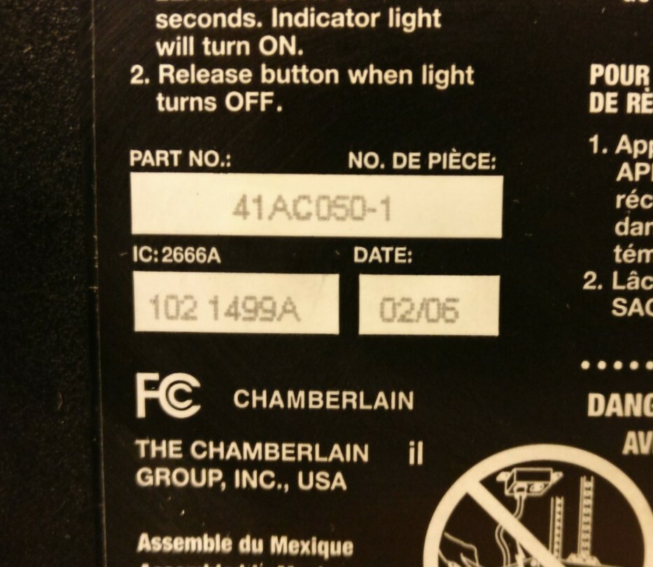 41AC050-1 Chamberlain Liftmaster Logic Board  "Mail In Repair Service Only!"