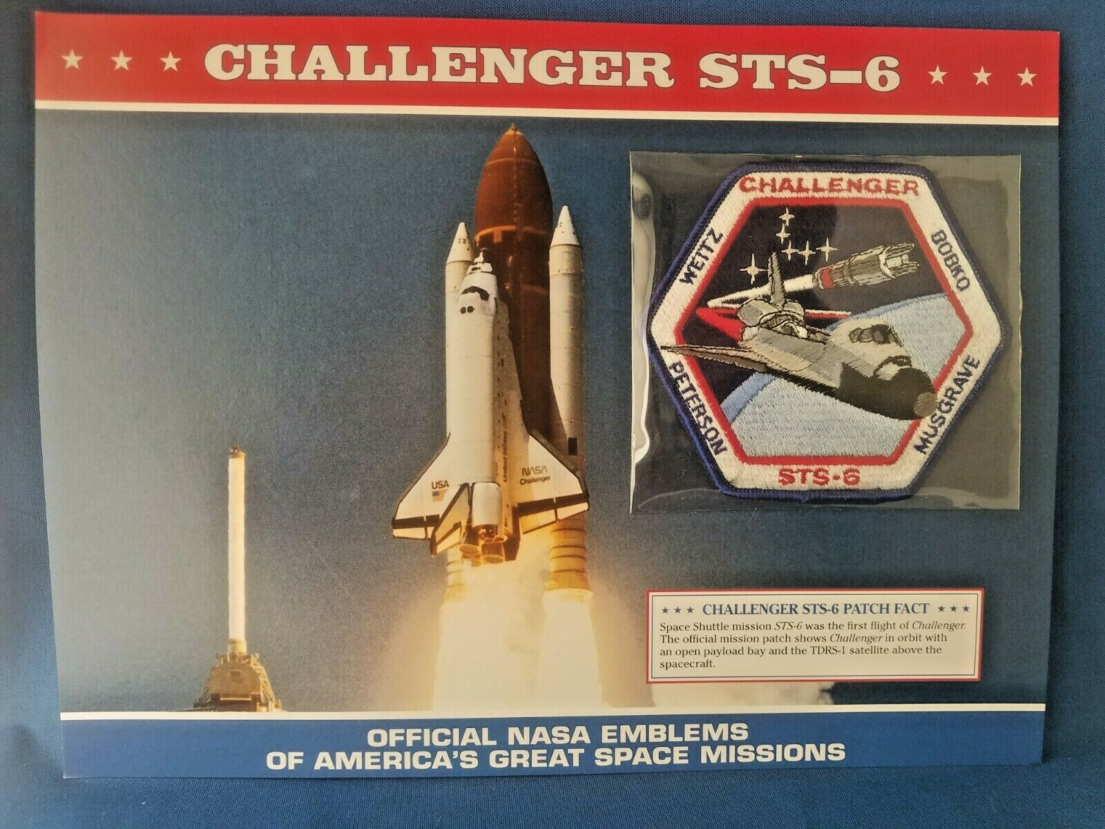 Willabee and Ward Official NASA Challenger STS-6 Patch - NOS