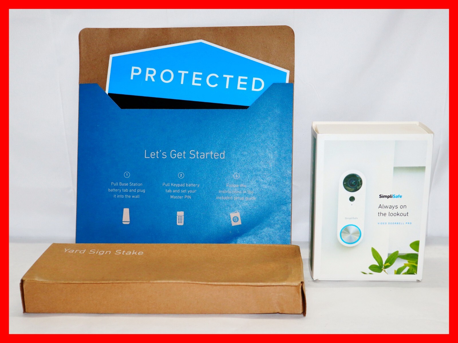 🚪 NEW! LATEST GEN SimpliSafe PRO SSDB3 Video Doorbell Wired Camera W/ LAWN SIGN