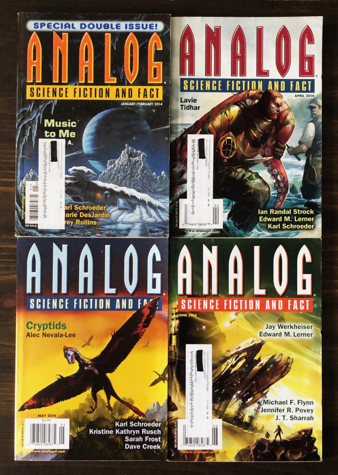 Analog Science Fiction & Science Fact Magazine, 2014 Lot Of 7